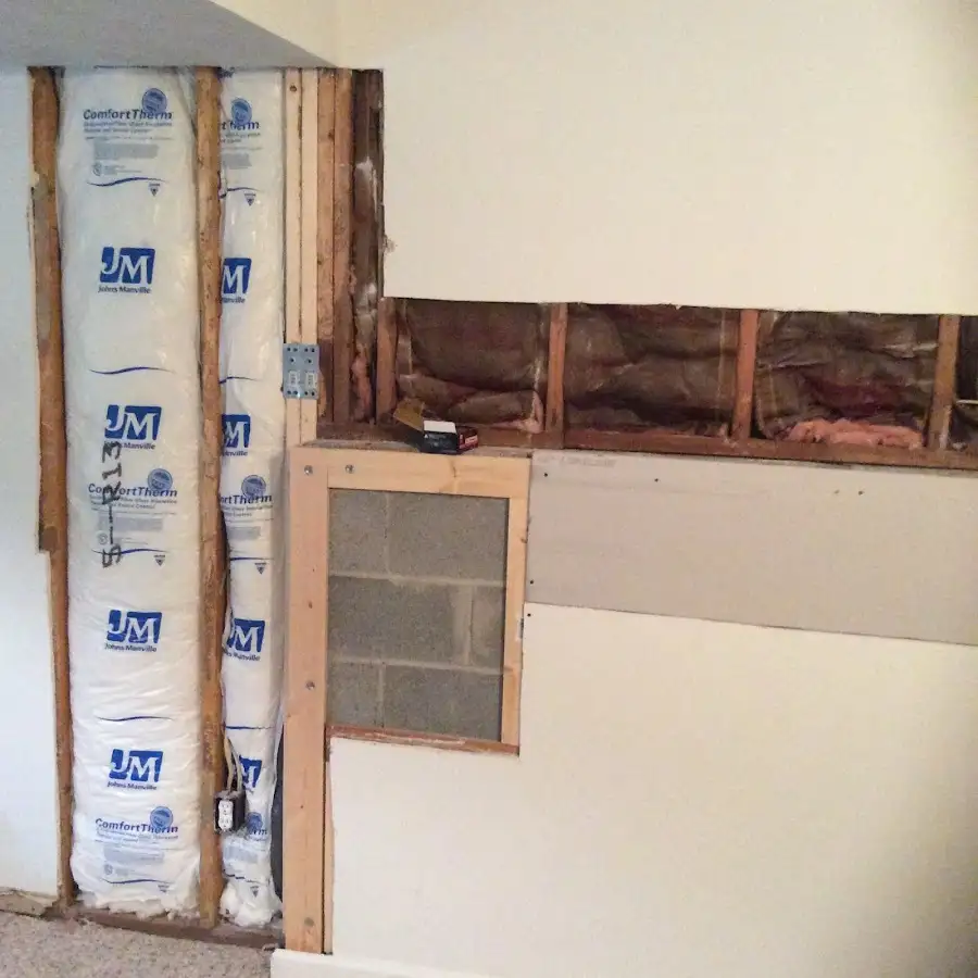 Wall insulation replacement during Structural Drying in Morton